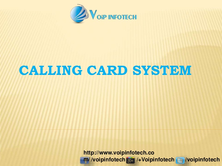 Calling Card system 4